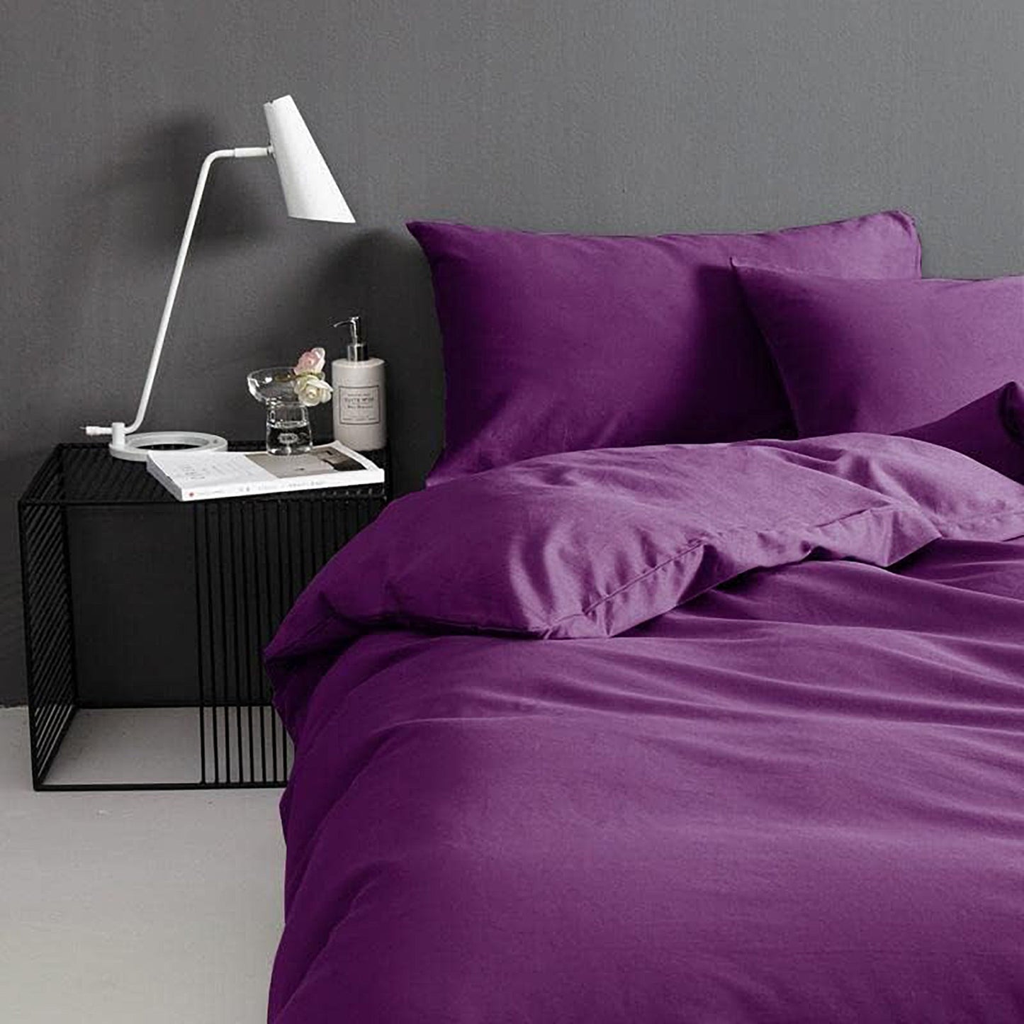 2000 TC Premium Ultra Soft Microfibre Quilt Cover Set - Purple