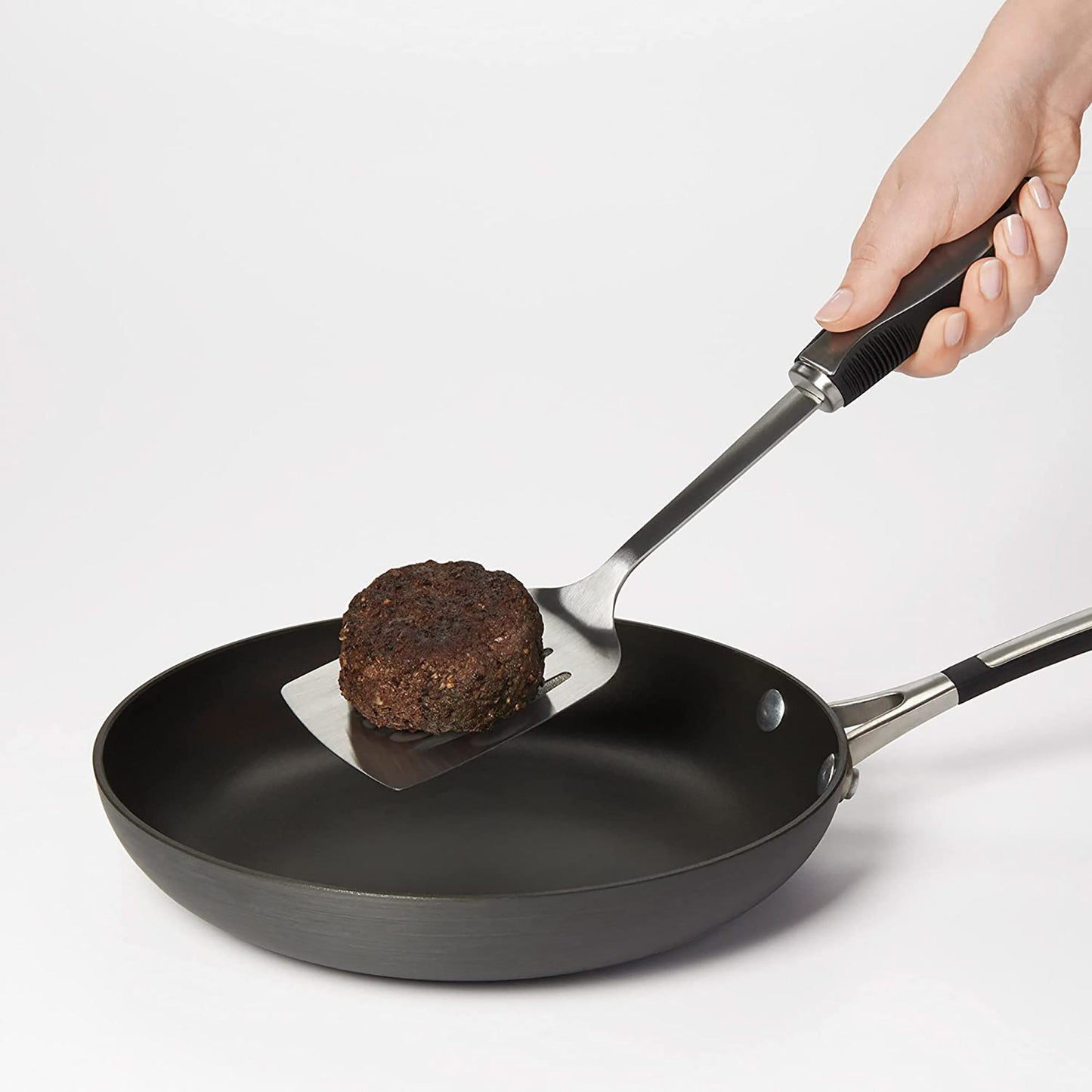 Stainless Steel Cooking Spatula Kitchen Utensil - Grey