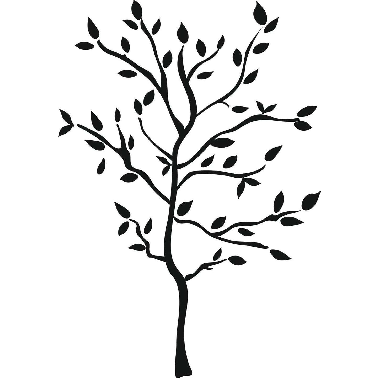 Tree Branches Peel and Stick Decorative Wall Decals - Black