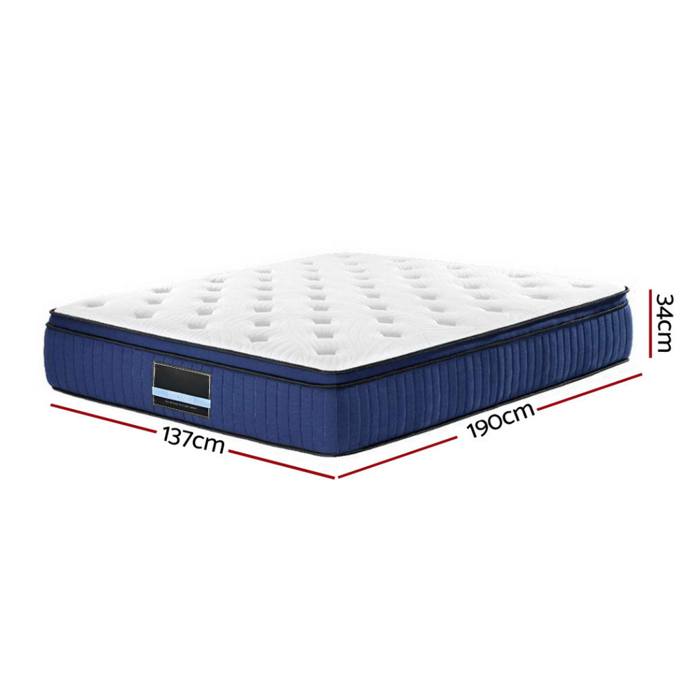 Bedding Euro Top Cool Gel Pocket Spring Mattress - 34cm Double/Queen/King