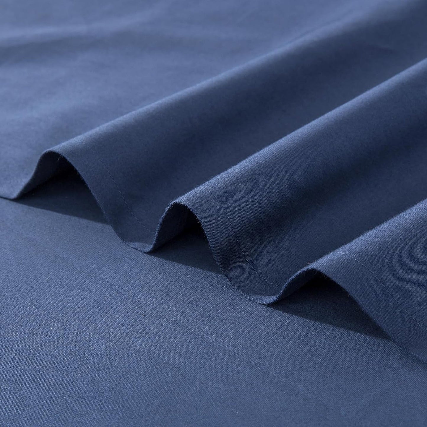 500TC Soft and Luxurious 100% Cool Breathable Cotton Flat Sheet - Navy