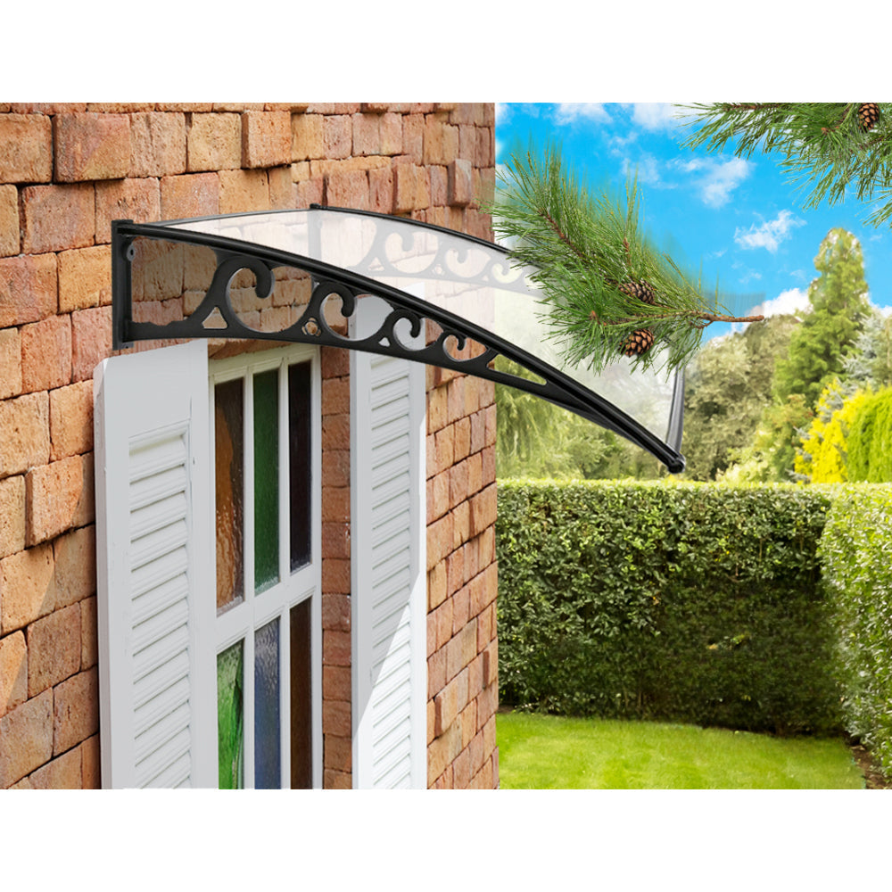 Patio DIY Window Door Awning Canopy UV Shield Transparent - 1x4m