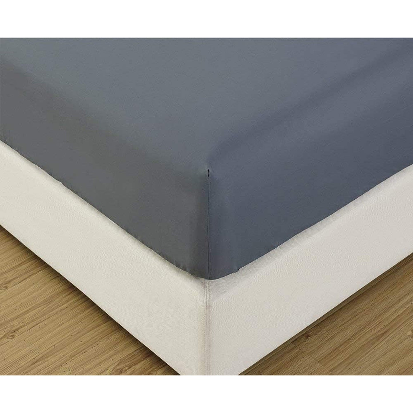 2000 TC Full Elastic Soft and Luxury Deep Pocket Fitted Bed Sheet - Dark Grey