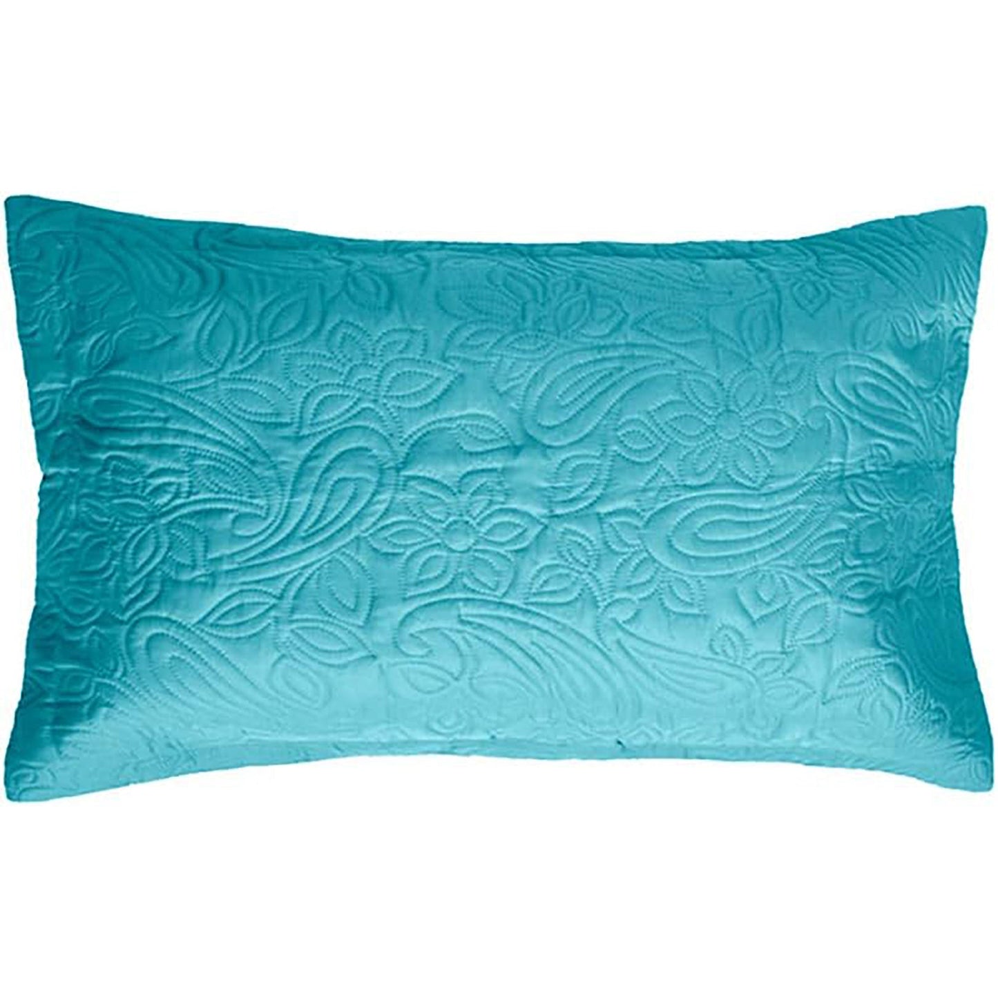 Intricate Paisley Embossed Coverlet Set - Peacock