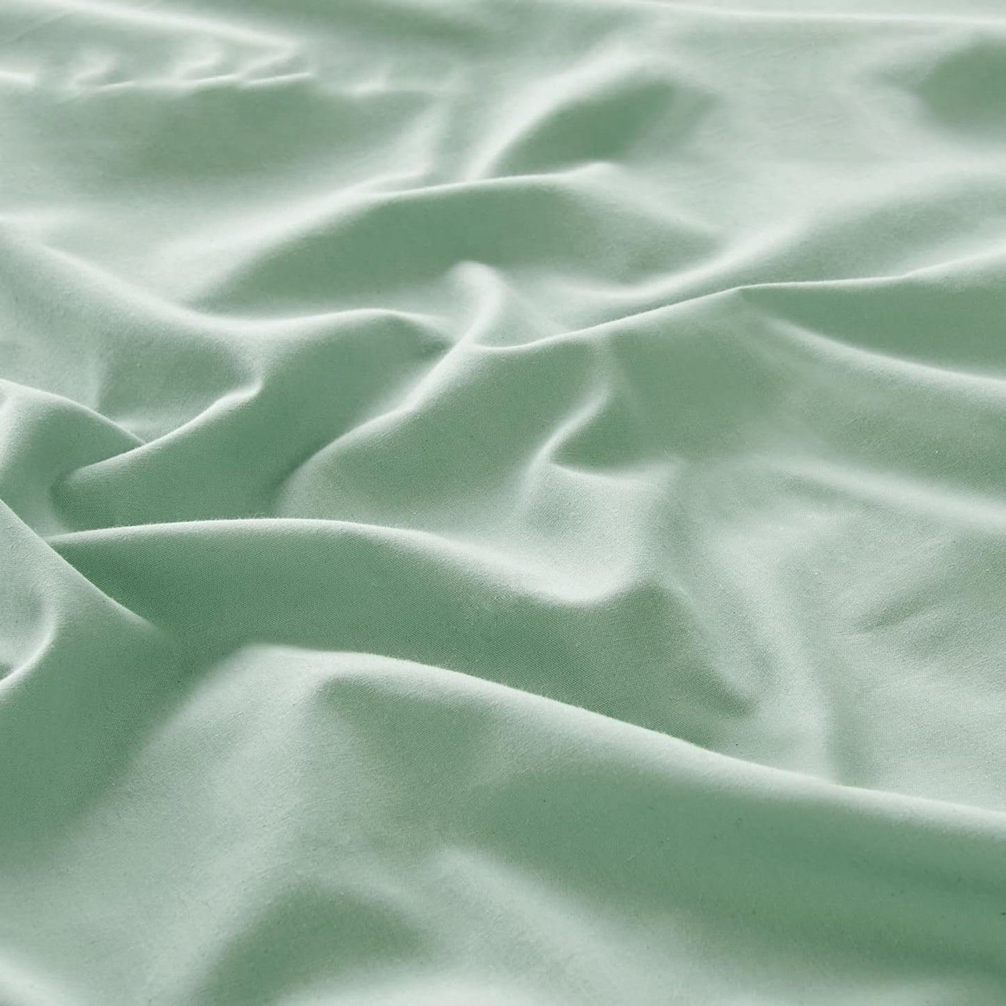 1200TC Sateen Weave Premium 100% Cotton Fitted Sheet - Sage Green