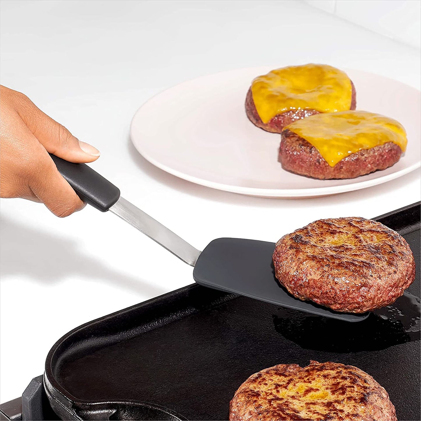 Silicone Cooking Spatula for Non-Stick Cookware - Black