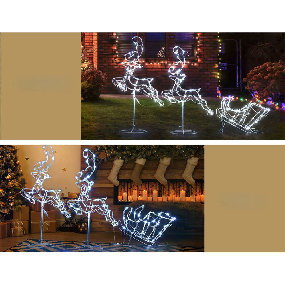 Christmas Motif LED Rope Reindeer Xmas Outdoor Lights - 5m