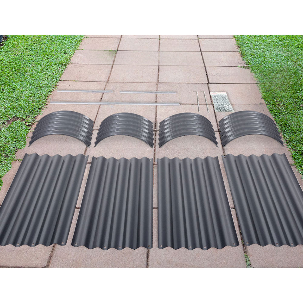 240X80X42CM Galvanised Raised Garden Bed Steel Instant Planter