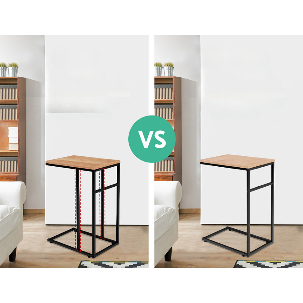 Coffee Side Table Laptop Desk Bedside Sofa End Tables Wooden Metal Frame