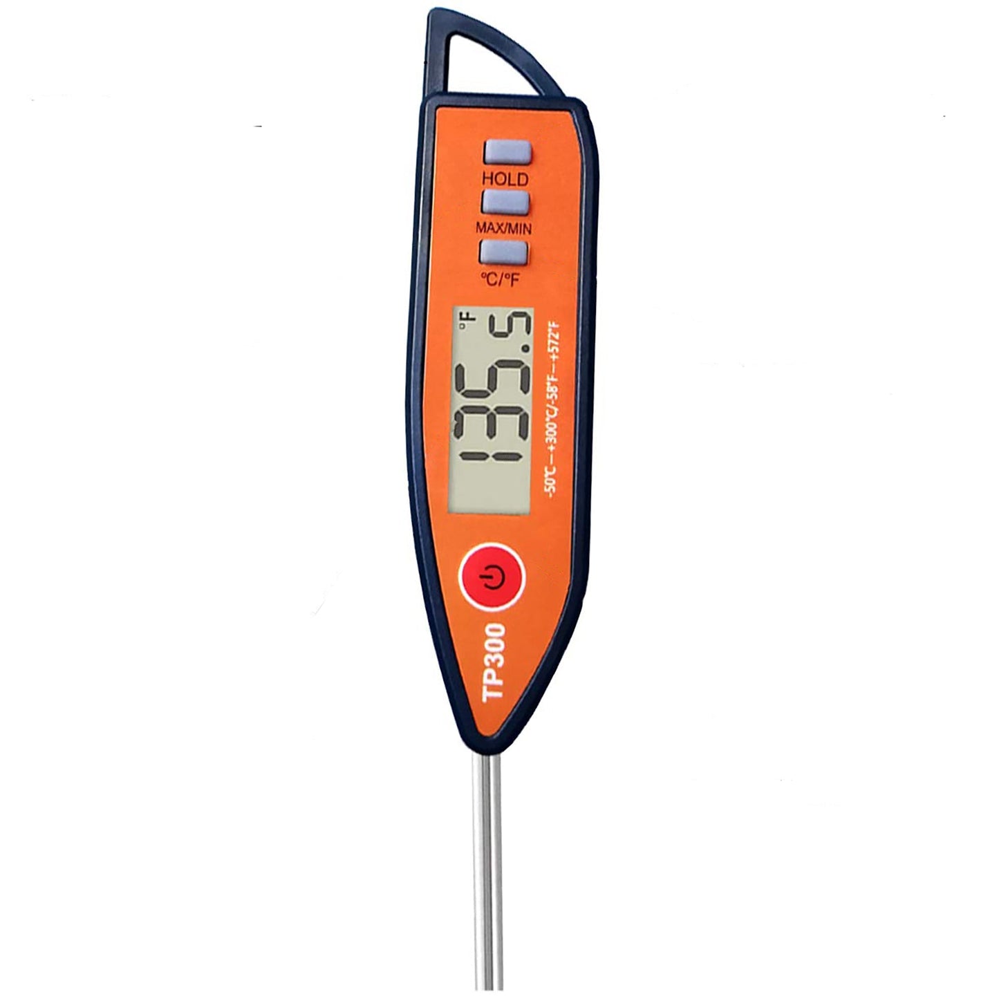 Fast Reading Digital Food Thermometer for Baking Meat Grilling Roasting - Orange
