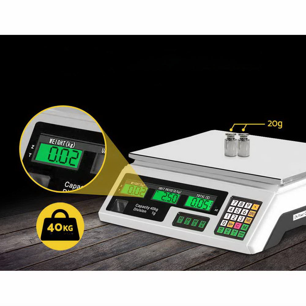 40KG Digital Kitchen Scale Electronic Scales Shop Market Commercial