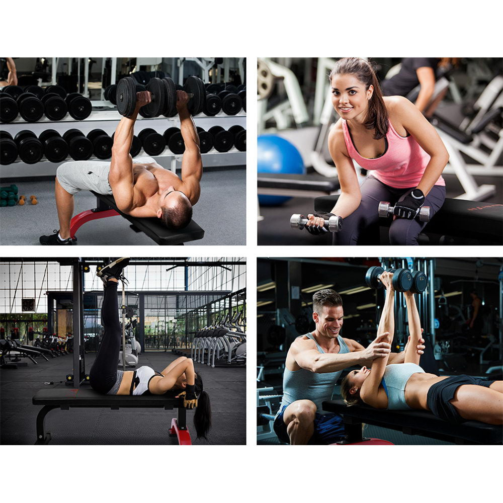 Fitness Flat Bench Weight Press Gym Home Strength Training Exercise - Max Weight 300kg