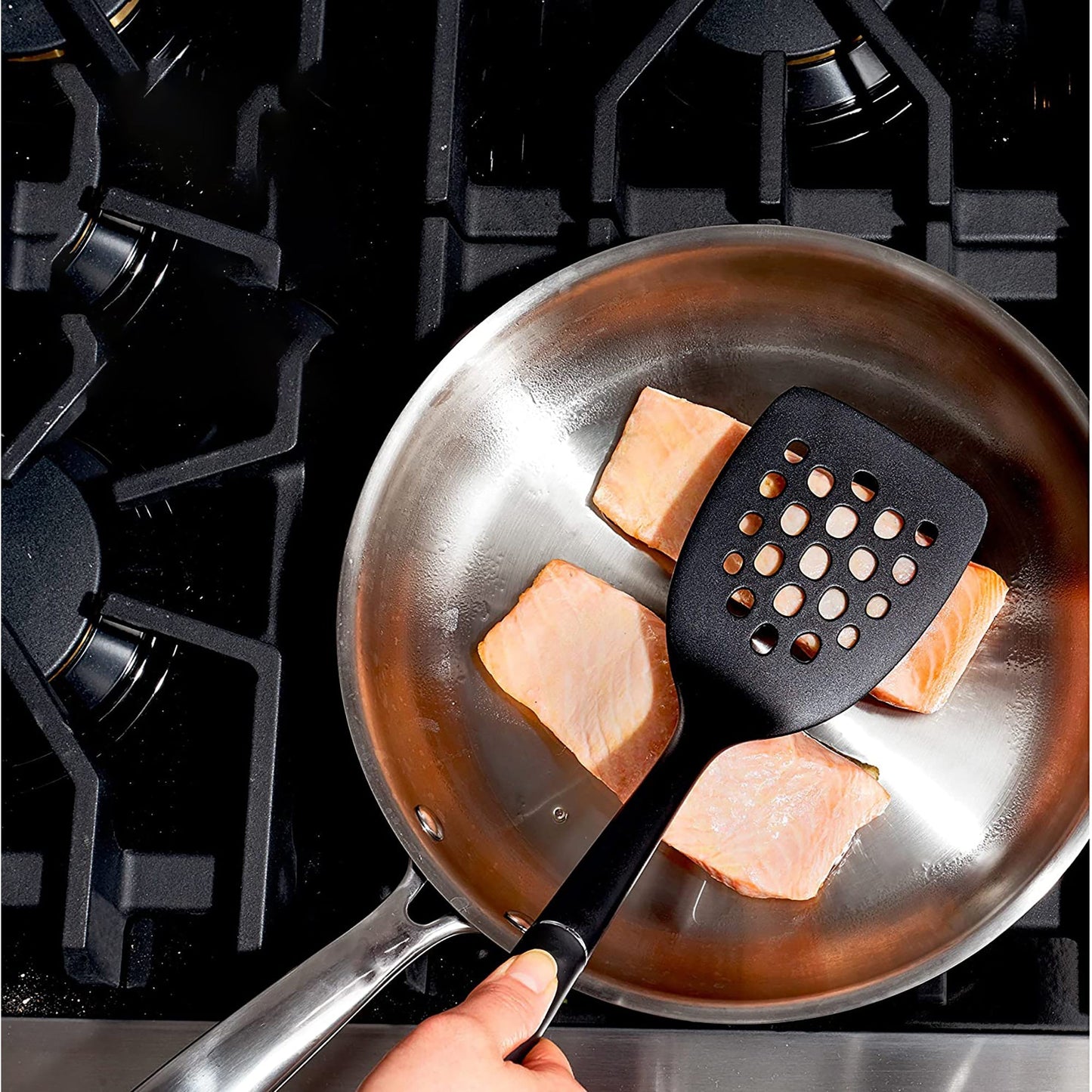 Nylon Cooking Spatula Kitchen Utensil - Black