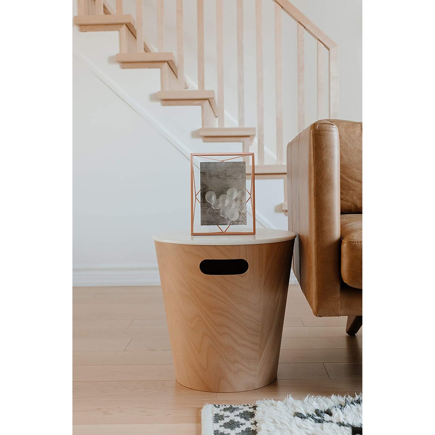 Geometric Prisma Picture Frame Photo Display for Desk Wall  5x7 Inch - Copper