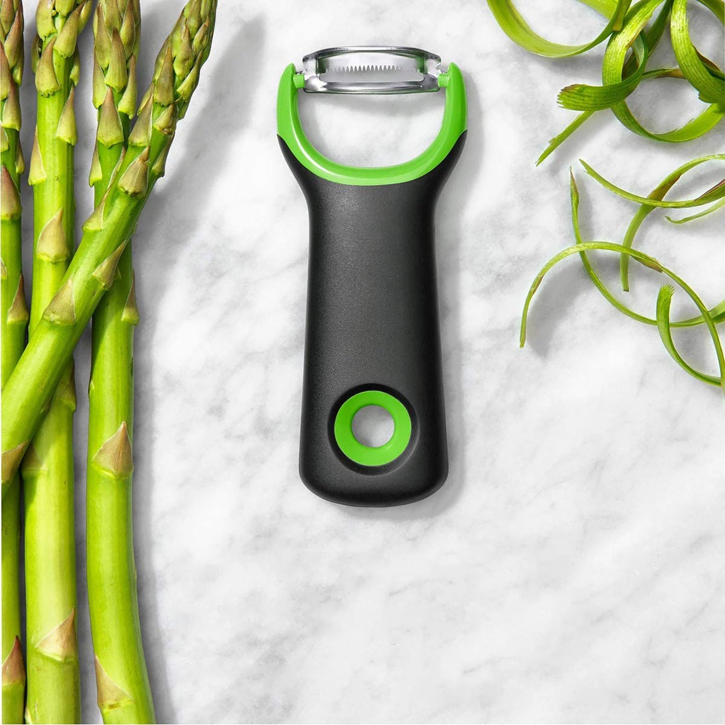 Japanese Stainless Steel Sharp Asparagus Peeler - Green