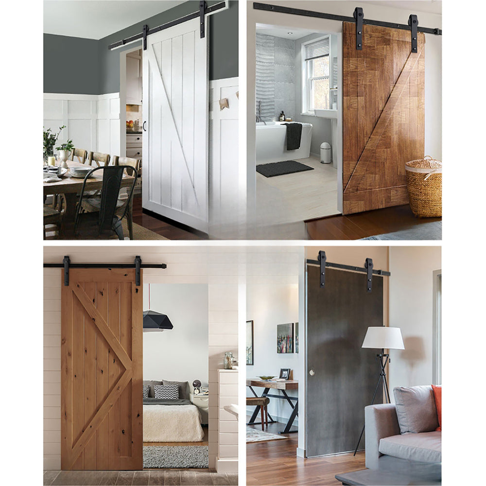 Sliding Barn Door Hardware Track Roller Set 3.66m Slide Office Bedroom