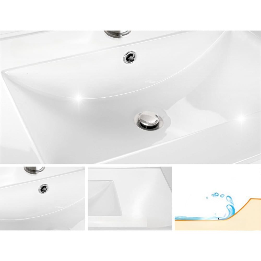 900mm Bathroom Vanity Cabinet Basin Unit Sink Storage Wall Mounted Cement