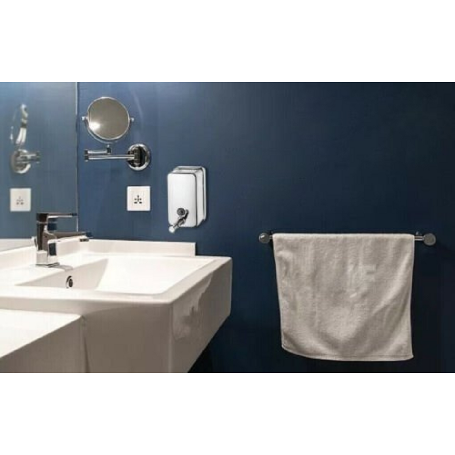Manual Wall Mount Soap Dispenser Hand Wash Shampoo Shower Liquid Container