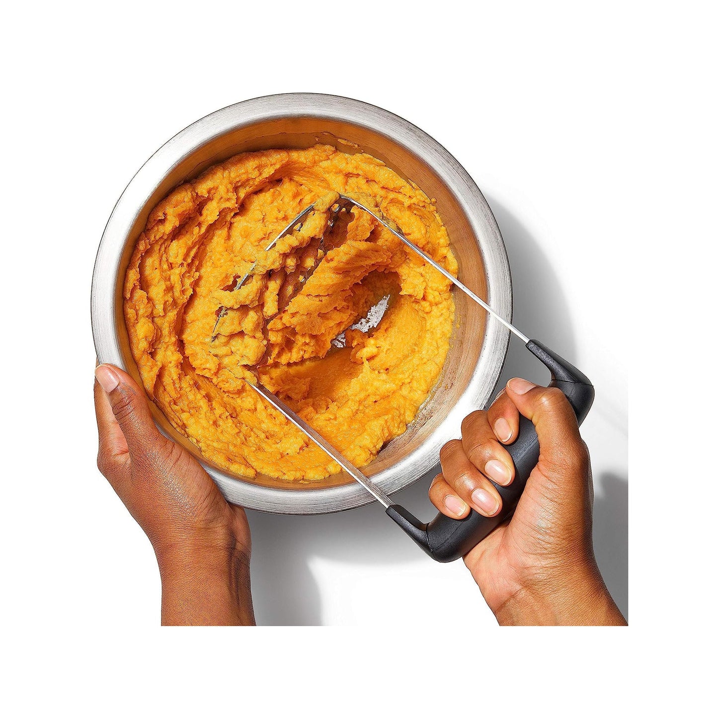 Stainless Steel Potato Masher - Black