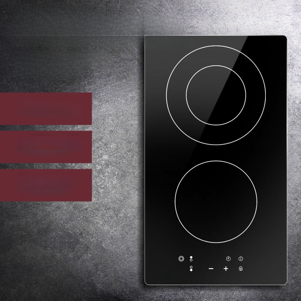 Electric Ceramic Cooktop 30cm Kitchen Cooker Cook Top Hob Touch Control 3-Zones