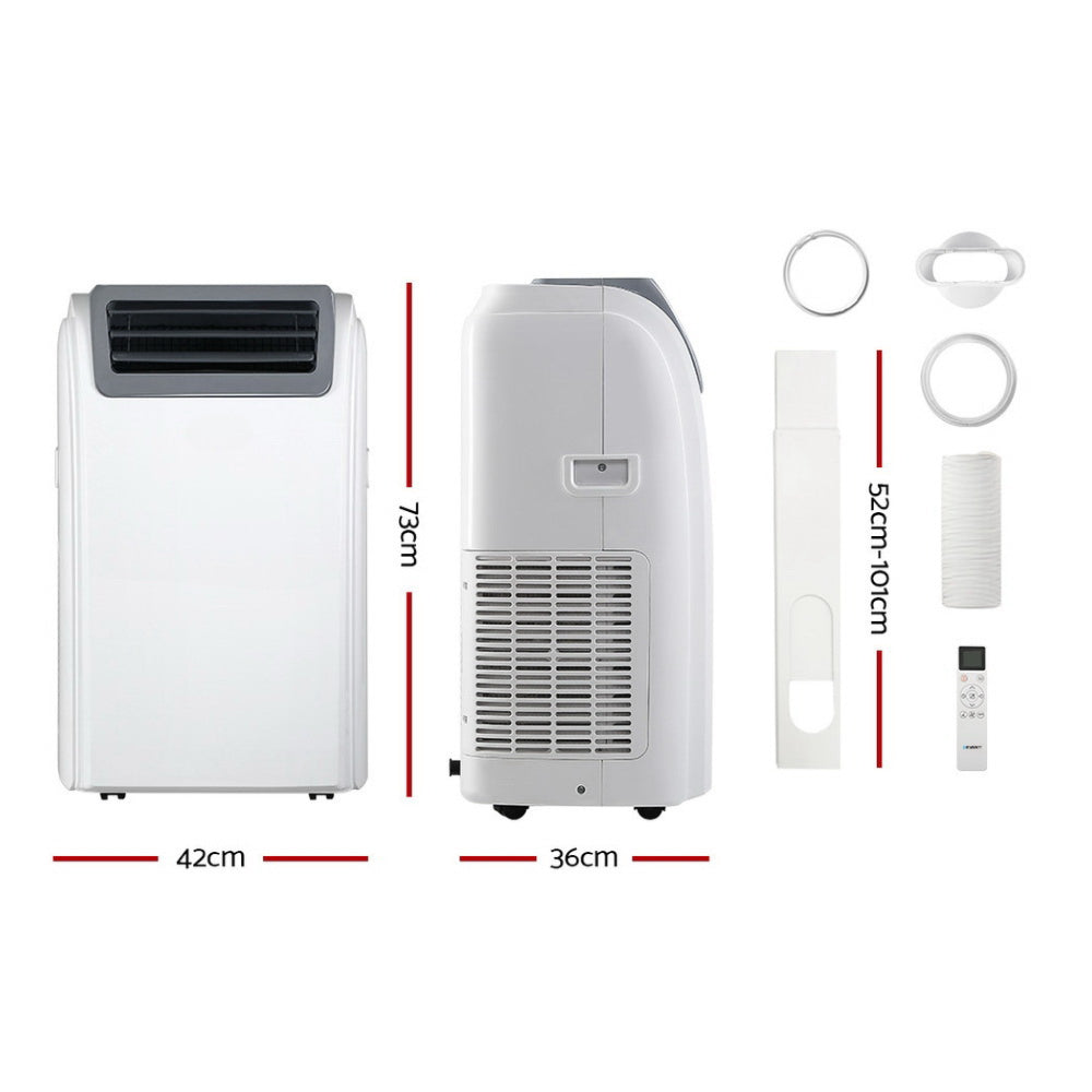 Portable Air Conditioner Cooling Mobile Fan Cooler Dehumidifier Window Kit White 3300W