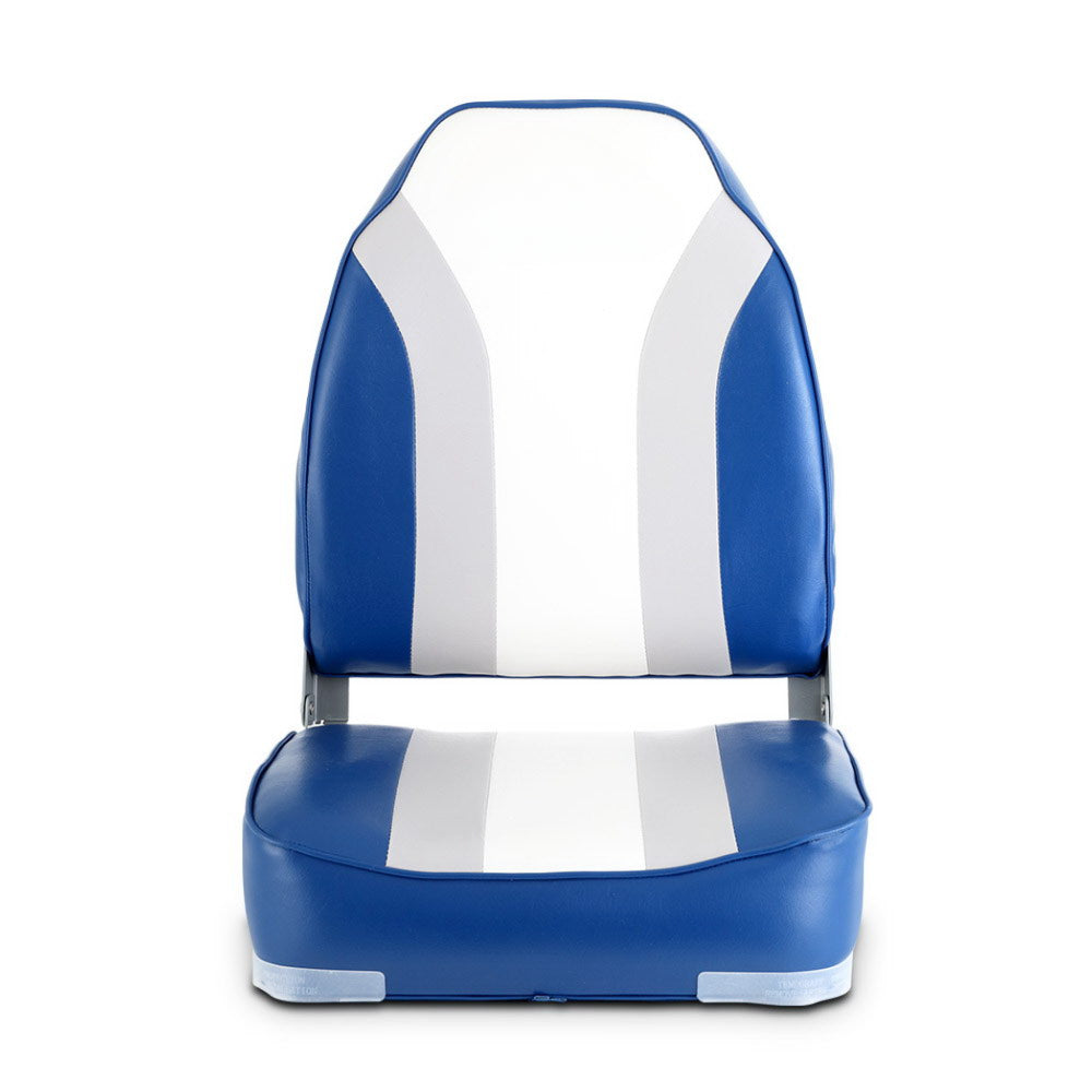 2X Folding Boat Seats Seat Marine Seating Set All Weather Swivels