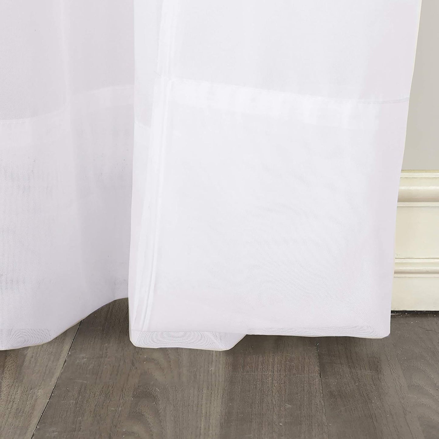 1PC Elegant Sheer Voile Curtain Panel 59 x 84 Inches - White