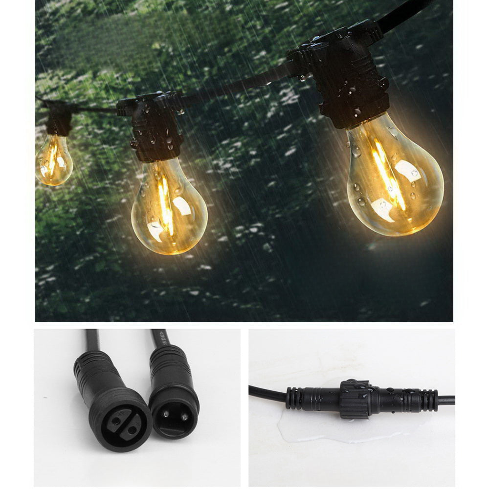 Festoon LED String Lights Outdoor Party Garden Decor - 77m
