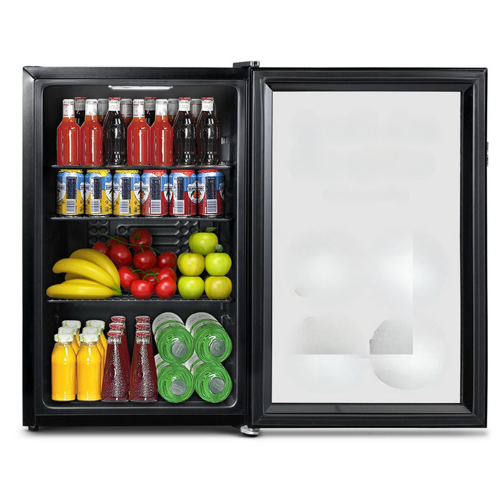 70L Bar Fridge Glass Door Mini Countertop Fridges Bottle Cooler