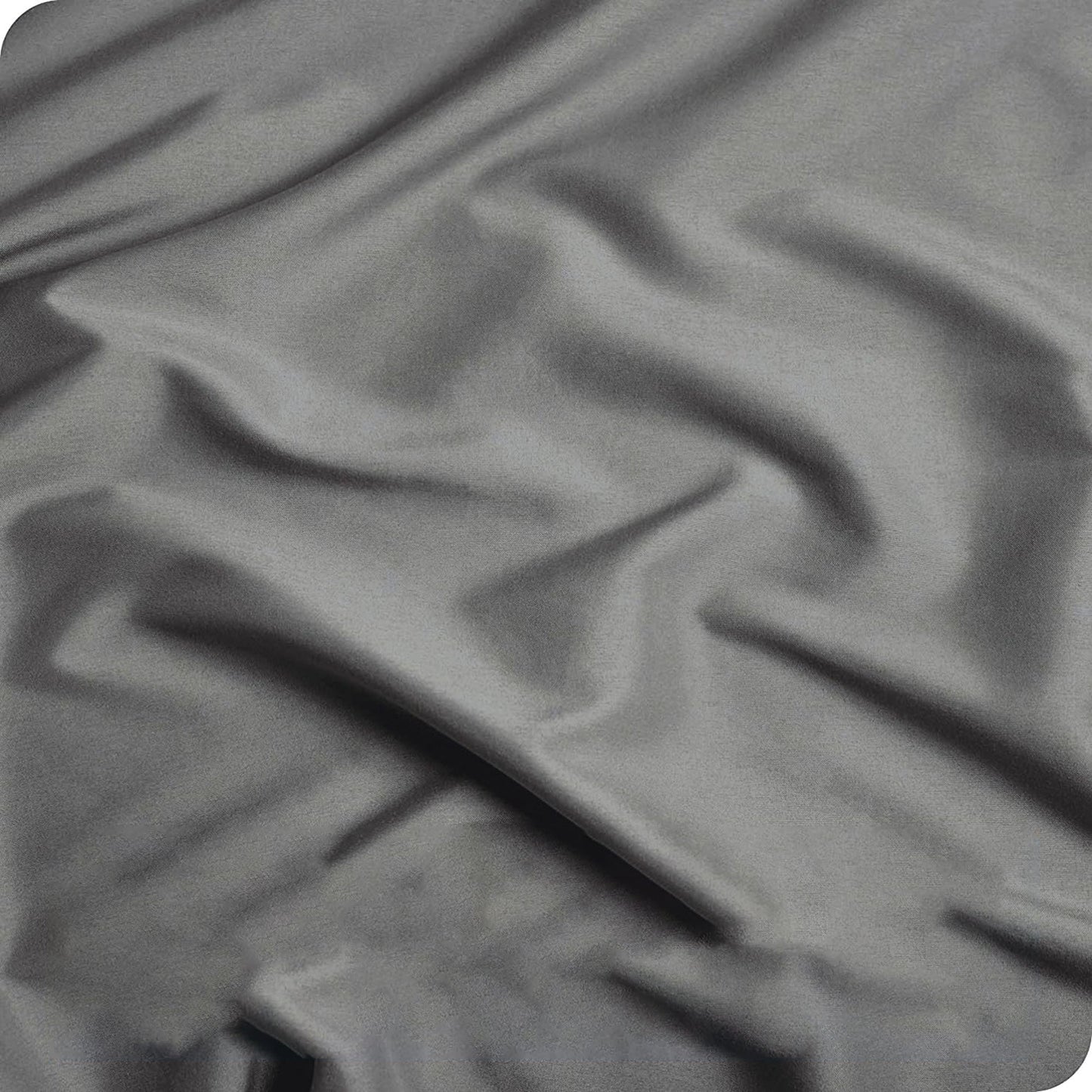 2000TC Ultra Soft Microfiber Zipper Closure Quilt Cover Set - Grey