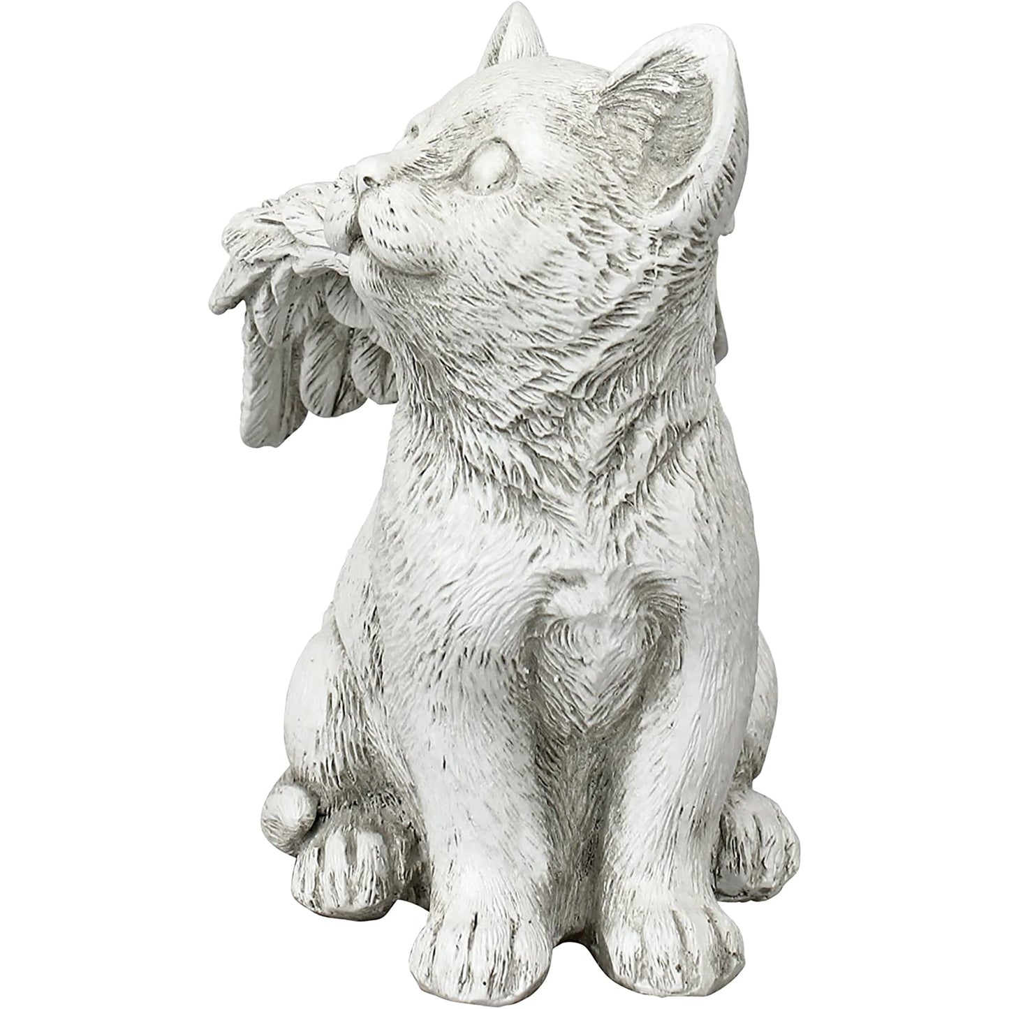 Loving Friend Memorial Pet Cat Statue Medium Antique Stone