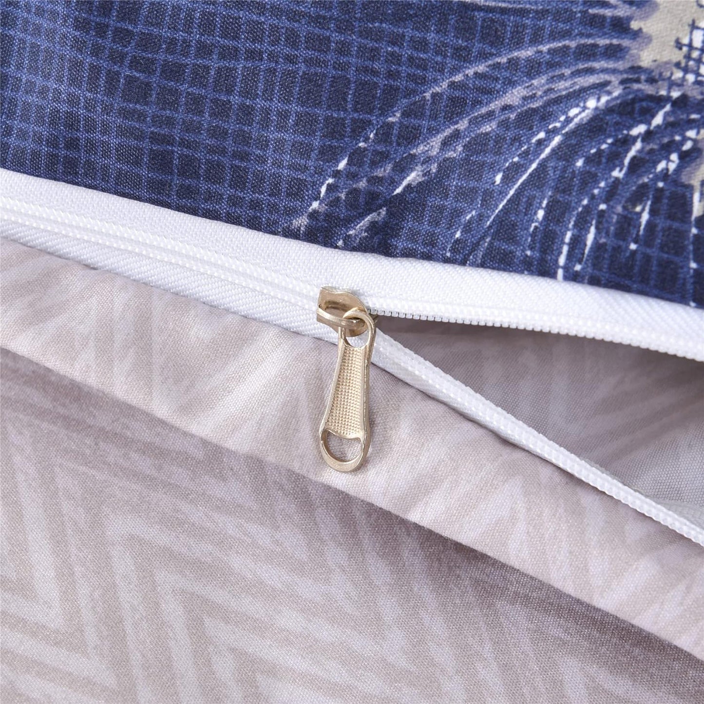 Soft Microfibre Bedding Quilt Cover Set - Navy Blue Floral