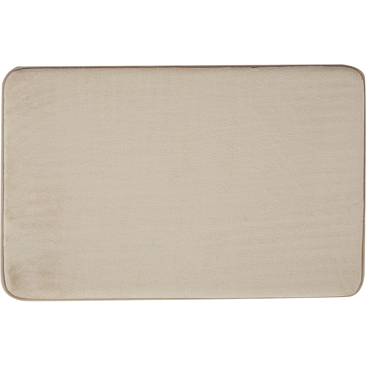 Non Slip Memory Foam Bath Mat  18 x 28 Inches - Beige