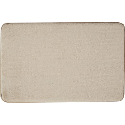 Non Slip Memory Foam Bath Mat  18 x 28 Inches - Beige