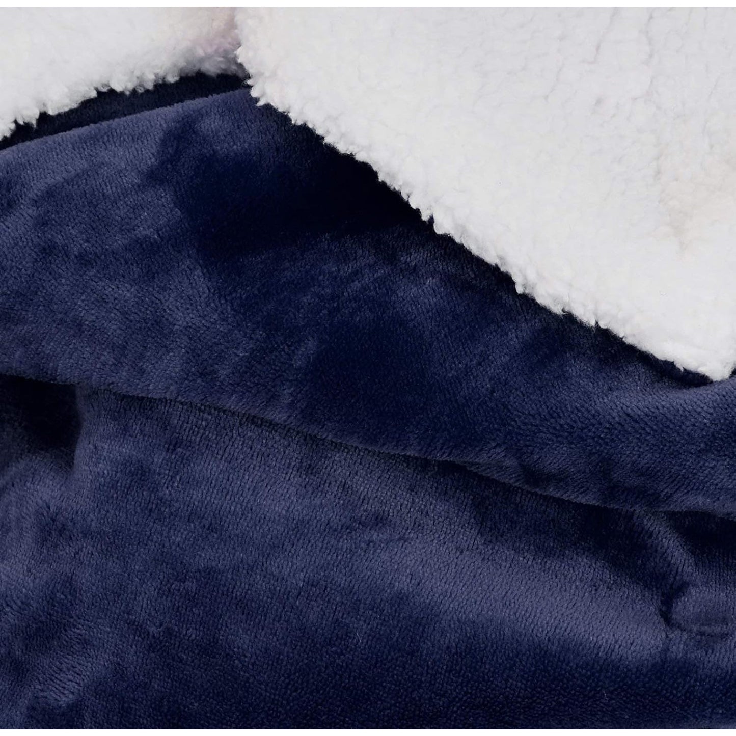 Ultra-Soft Micromink Sherpa Blanket - Navy Blue