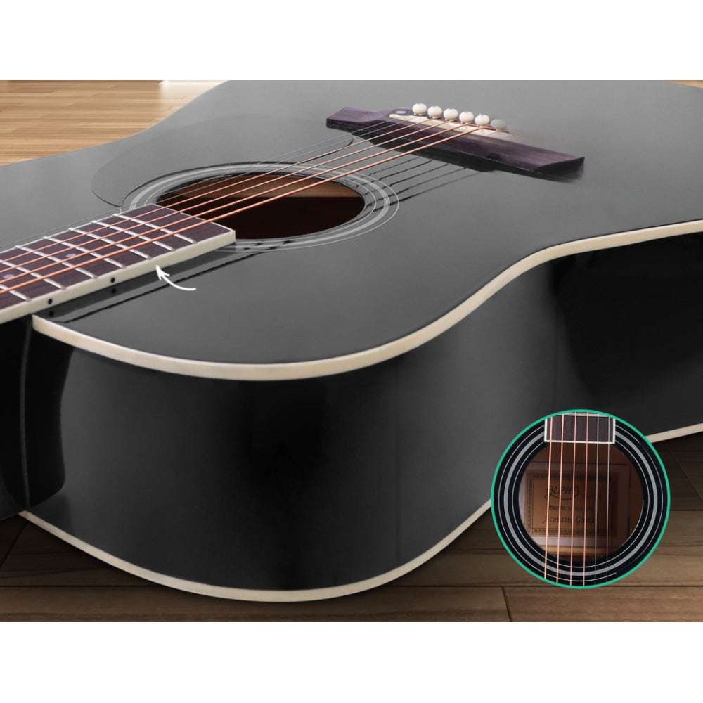 41 Inch Wooden Acoustic Guitar Black