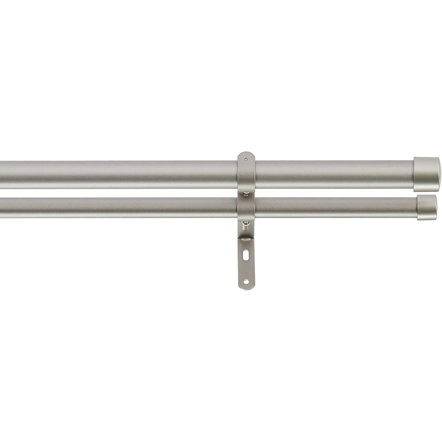 Eye Catching Metal Double Curtain Rod 36 to 72 - Nickel