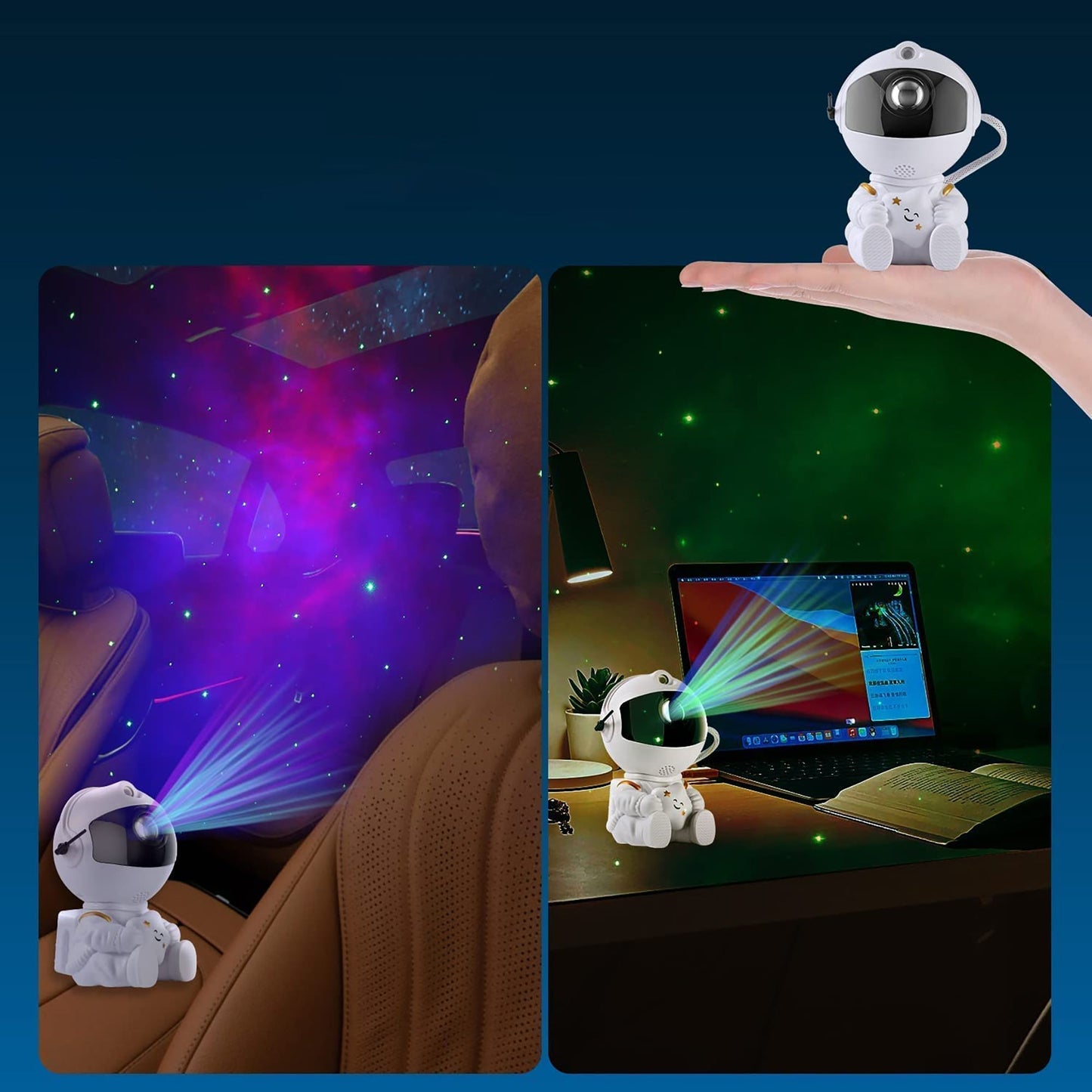 Sitting Galaxy Adjustable Projector Night Light with Timer and Remote Control Room Decor