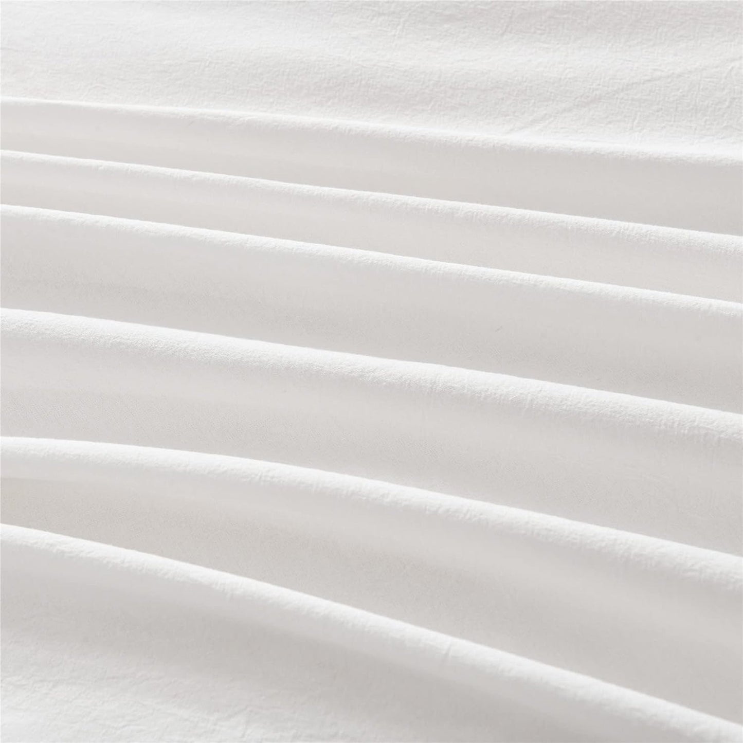 Ultra Soft 100% Washed Cloth Cotton Quilt Cover Set - White