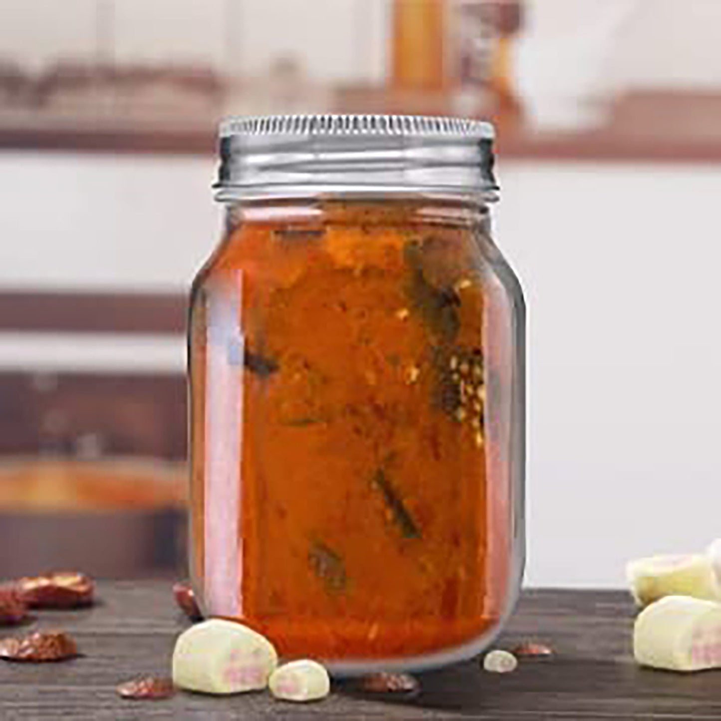 Regular Mouth Mason Jar Split-Type Lids and Rings 20 Pcs 7cm - Silver