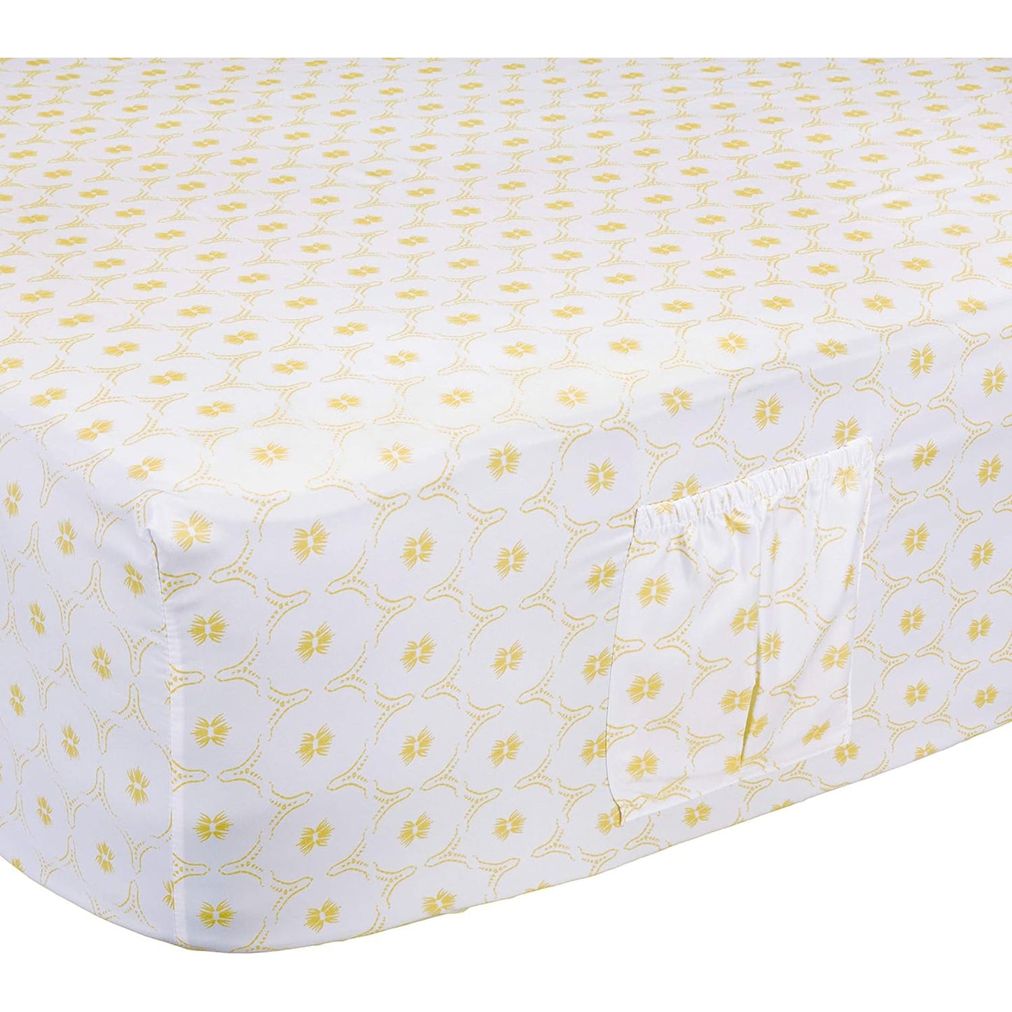 Soft Microfibre Bed Sheet Set with Elastic Pockets - Gold Blossom