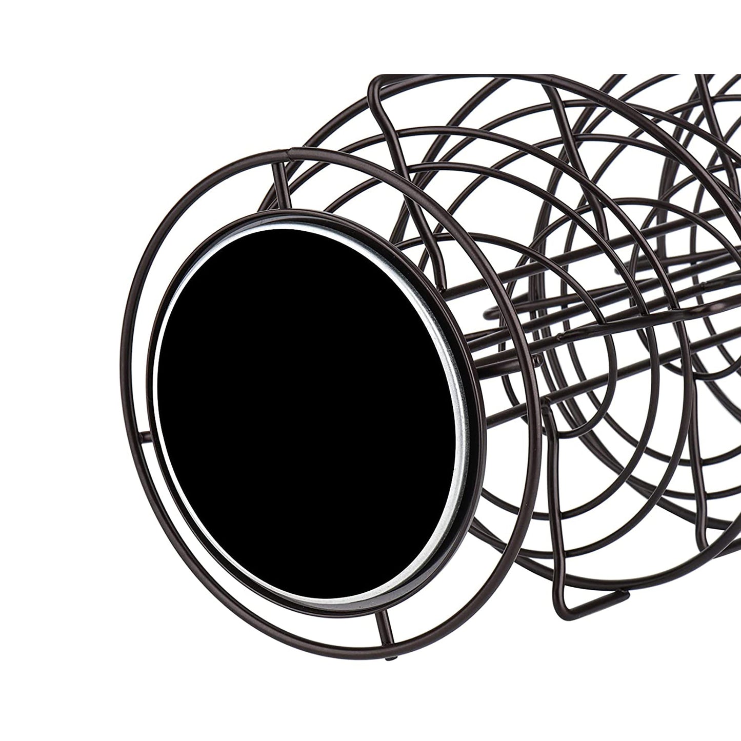 Spiral Design Metal Egg Skelter Dispenser Storage Display Rack Rack - Brown