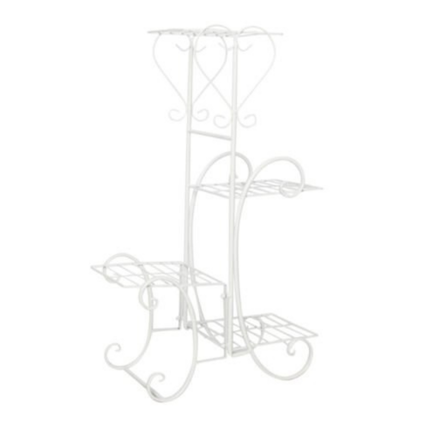4 Tier Metal Plant Stand Indoor Outdoor Planter Rack for Pots and Flowers