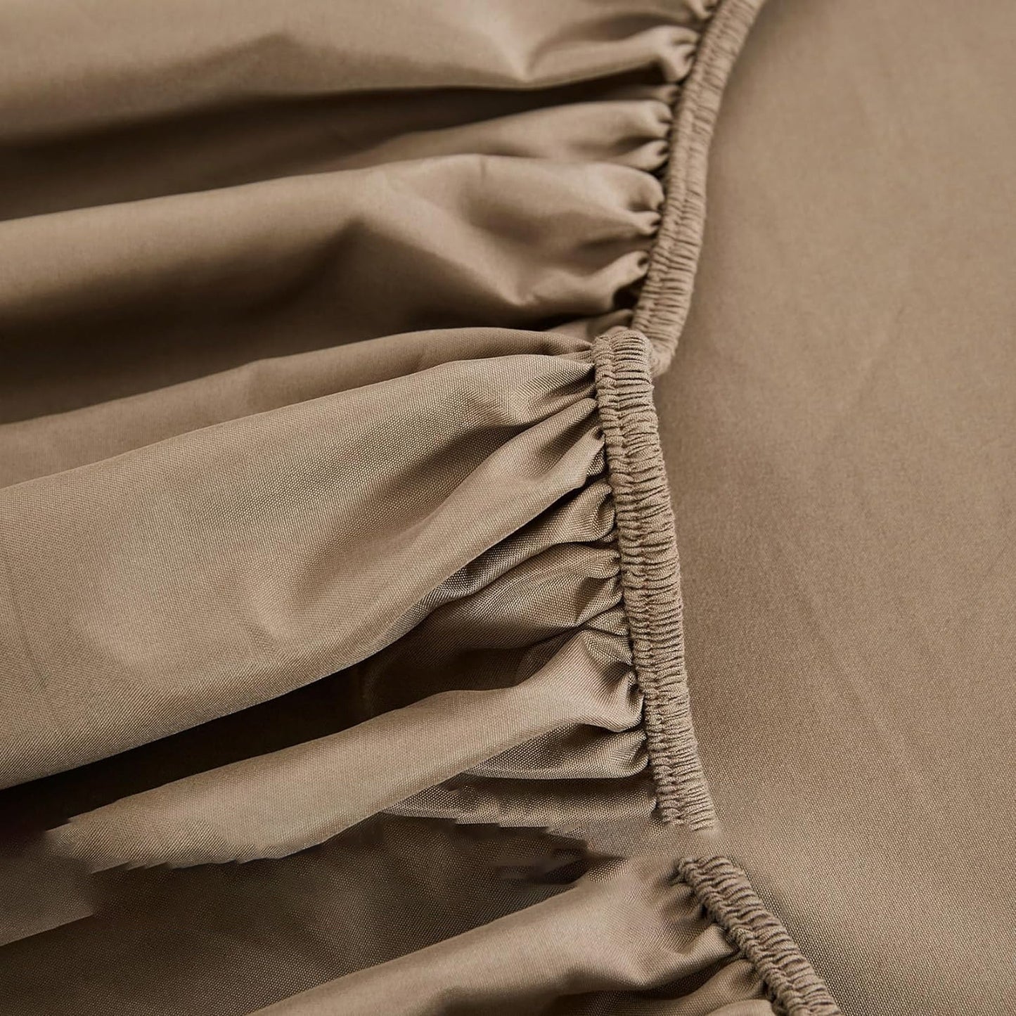 1000TC Ultra Soft Microfibre Extra Deep Fitted Sheet Set - Mocha Brown