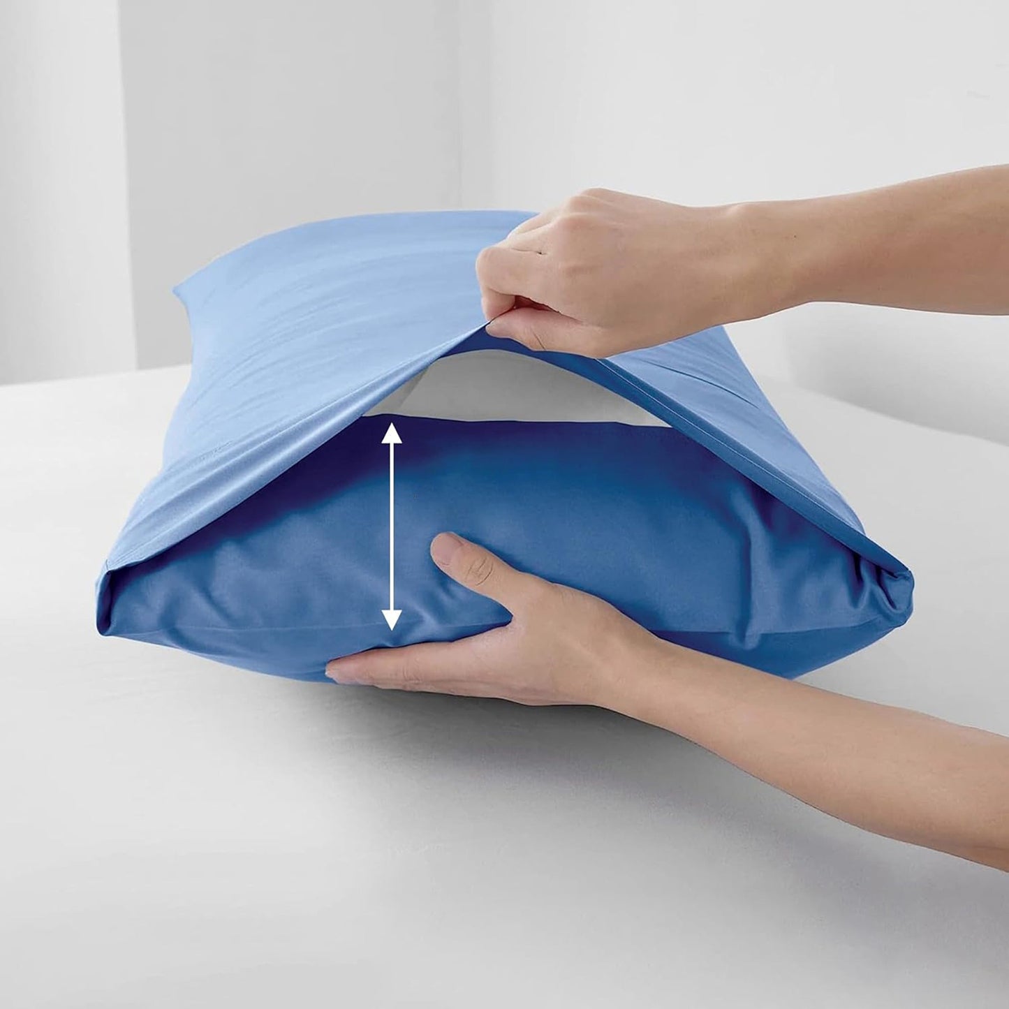 2000TC Ultra Soft Microfiber Zipper Closure Quilt Cover Set - Ocean