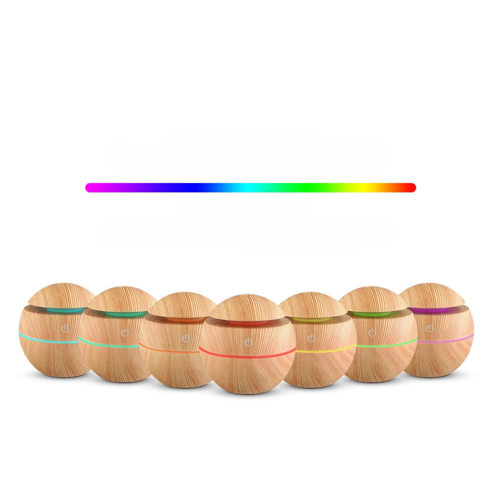 Aromatherapy Diffuser Aroma Essential Oils Air Humidifier LED Light 130ml
