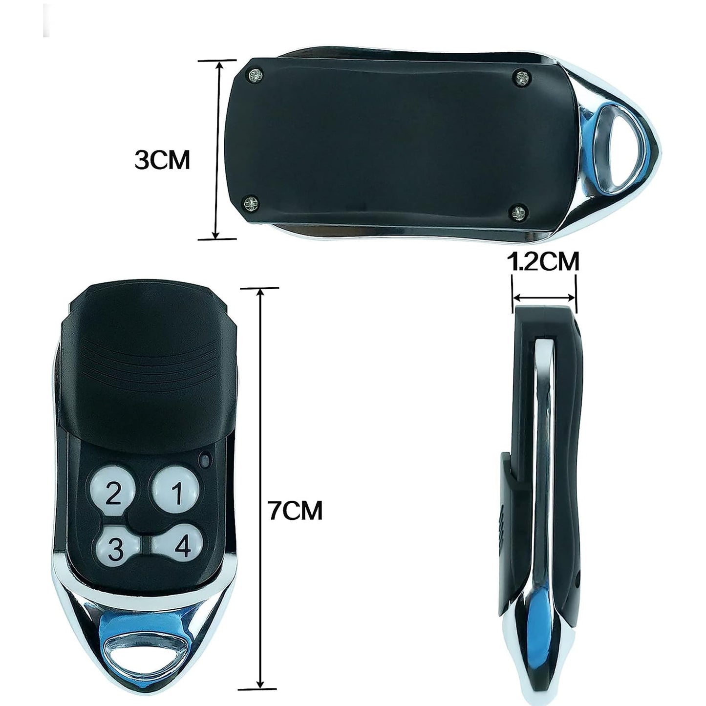 Garage Gate Door Remote Control for ATA PTX4 Replacement - Black