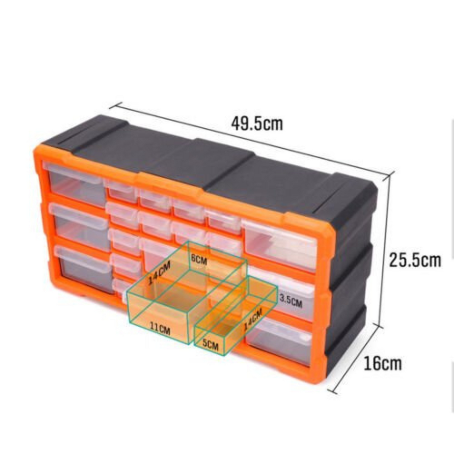 Tool Storage Organizer Parts Drawers Cabinet Box Chest with Dividers