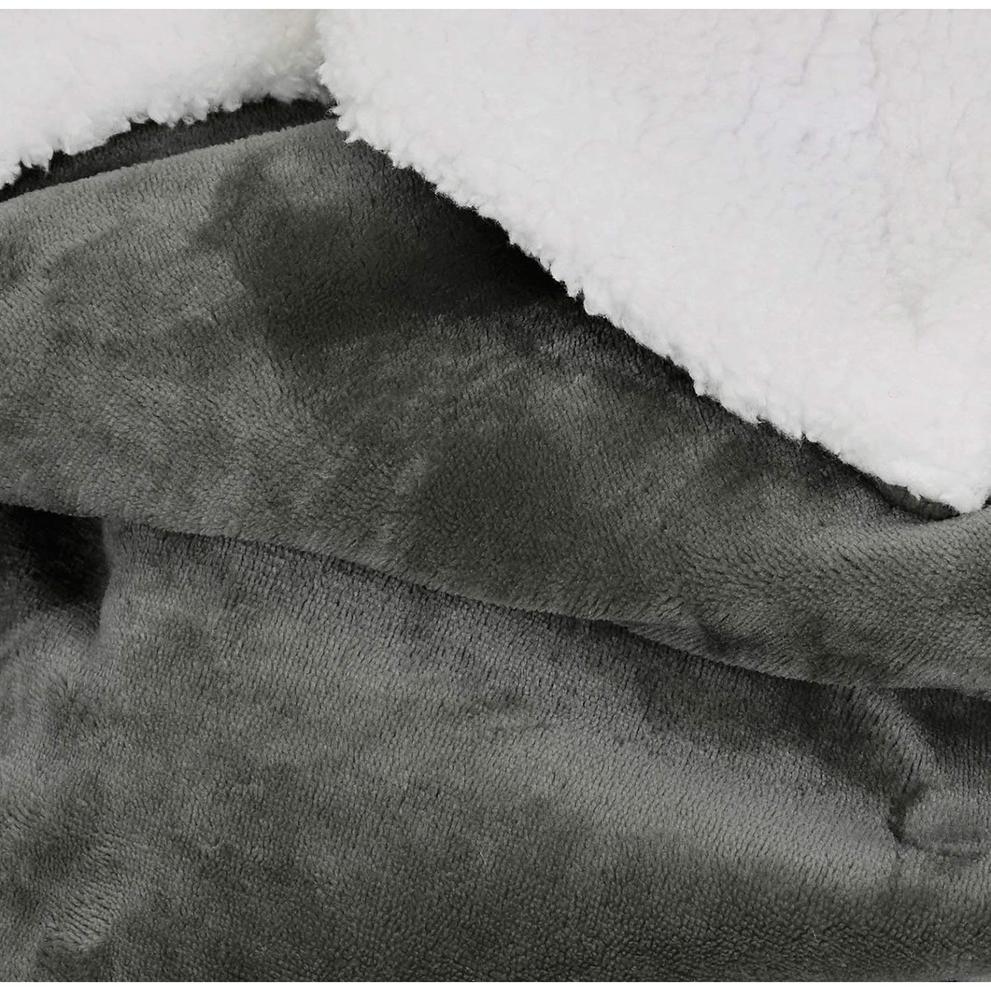 Ultra-Soft Micromink Sherpa Blanket - Charcoal
