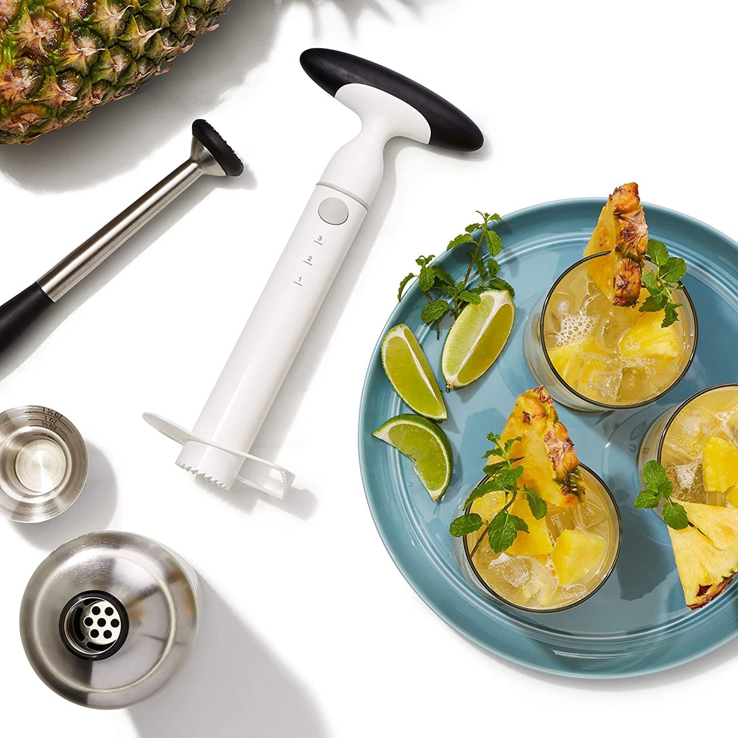Good Grip Ratcheting Pineapple Slicer - White